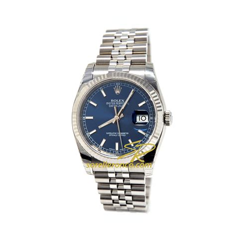 offerte rolex datejust acciaio quadrante 36 blu usati|Rolex Datejust 36 36mm Blue Dial 126200 Full Set .